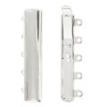 Fermoir 5 rangs 9x30 mm rhodié
