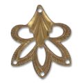 Breloque fleur 21x18 mm bronze x1
