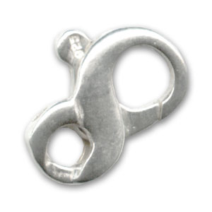 Fermoir Mousqueton Poire 8mm - Argent 925/1000 - Neuf - Réf CIP8