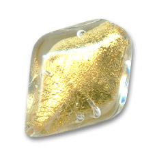 Lot De 200 Perles Vintage En Verre - Forme Losange - Couleur Jaune Mat - Pour Création De Bijoux