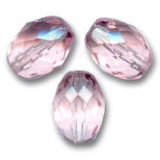 Perles olives facettées 11x8 mm - Rosaline x20