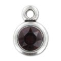 Pendentif porte cabochon PureCrystal 1028 1088 8 mm Placage Argent fin vieilli x1