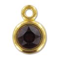 Pendentif porte cabochon PureCrystal 1028 1088 8 mm Doré à l'or fin x1
