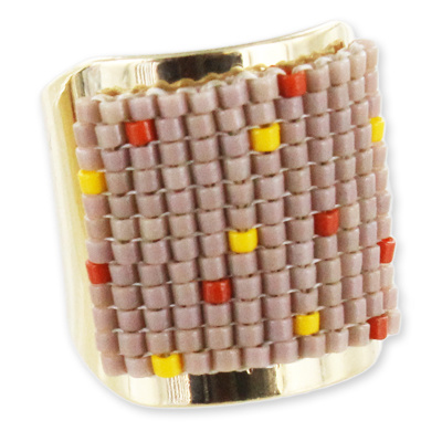 Bagues tissage de perles rectangle Miyuki : Etape 11 Bagues tissage de perles rectangle Miyuki : Etape 11