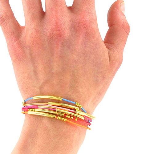 Bracelets Tubes et Fils nylon tressé : Etape 4