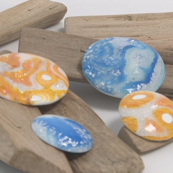Schéma Apprendre à faire un cabochon Mokumé-gané en pâte polymère Cernit Schéma Apprendre à faire un cabochon Mokumé-gané en pâte polymère Cernit