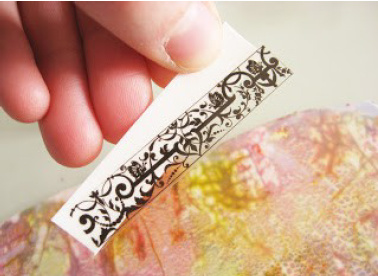 Boucles d'oreilles en pâte polymère encres Piñata et feuille de transfert : Etape 7 Boucles d'oreilles en pâte polymère encres Piñata et feuille de transfert : Etape 7