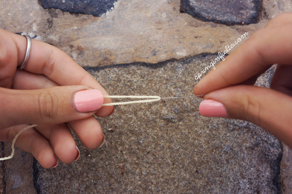 Bracelet Fil à broder Miyuki Delicas : Etape 1