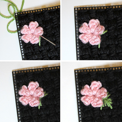 Pochette canevas coton Natura XL : Etape 7