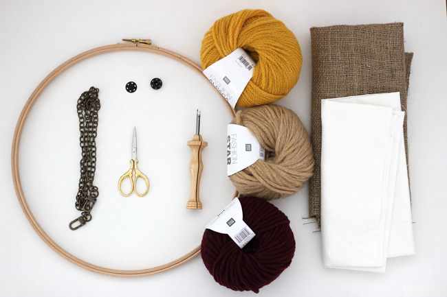 DIY Broder une pochette en punch needle avec de la laine Fashion Star : Etape 1