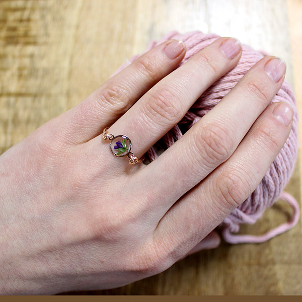 Schéma Bague résine UV LED et inclusion de fleurs séchées Schéma Bague résine UV LED et inclusion de fleurs séchées