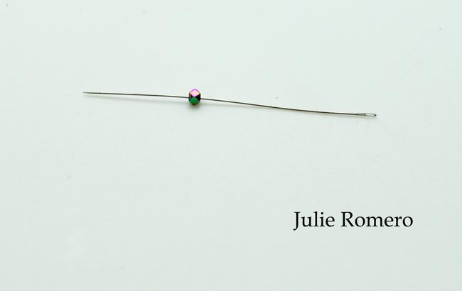 Bague en soutache avec cabochon PureCrystal et hématites : Etape 4