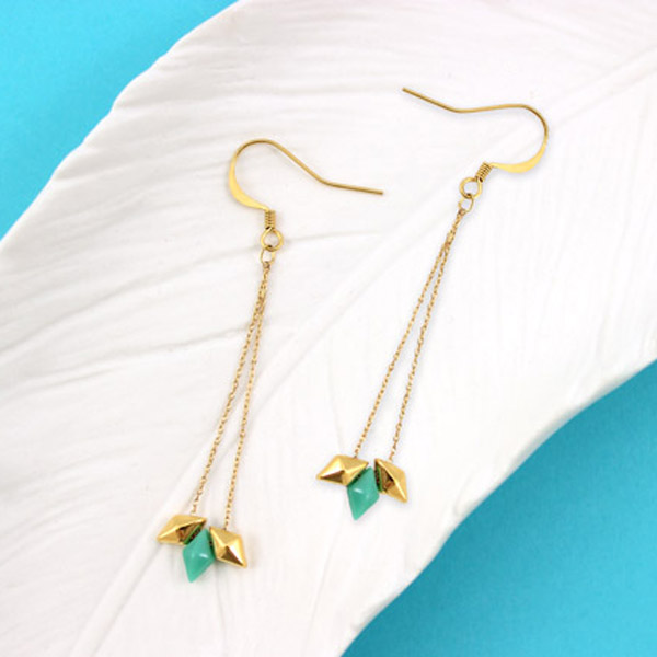 Boucles d'oreilles chaîne Miyuki et Diamonduo Boucles d'oreilles chaîne Miyuki et Diamonduo