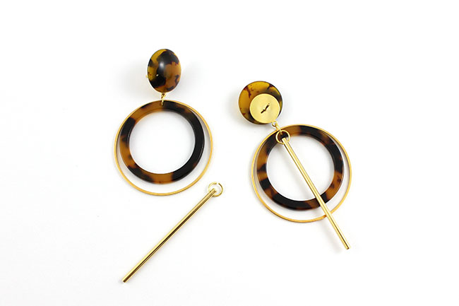 Boucles d'oreilles chic écailles de tortue : Etape 3