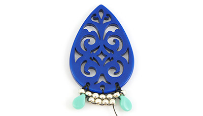 boucles d'oreilles bleu pompon moutarde tissage brickstitch 4c boucles d'oreilles bleu pompon moutarde tissage brickstitch 4c