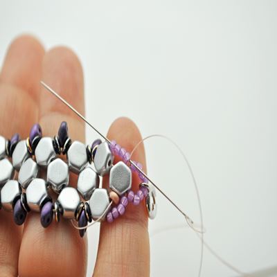 Bracelet Honeycomb et SuperDuo : Etape 37