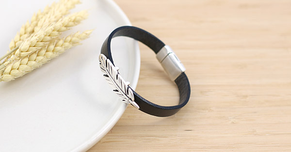 PartyKindom Bracelet En Cuir Unisexe DIY Lot De 4 Bracelets