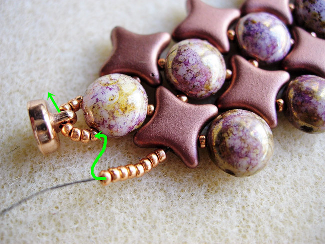 Bracelet automnal avec perles en verre Star beads et Candy beads : Etape 7