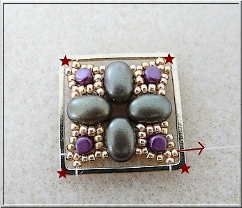 Schéma Bracelet Soraya en perles en verre Samos® par Puca® : Etape 13