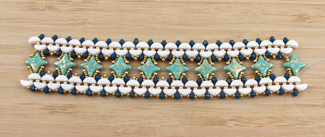 Bracelet Manchette Artisanal – Perles De Rocaille Verre Turquoise, Acier Inox, Fait Main