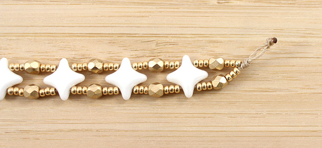 Bracelet Star Beads White Ceramic Look : Etape 3