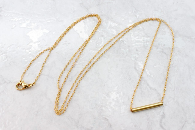 Colliers pour stacking pendentif cristal et or : Etape 4