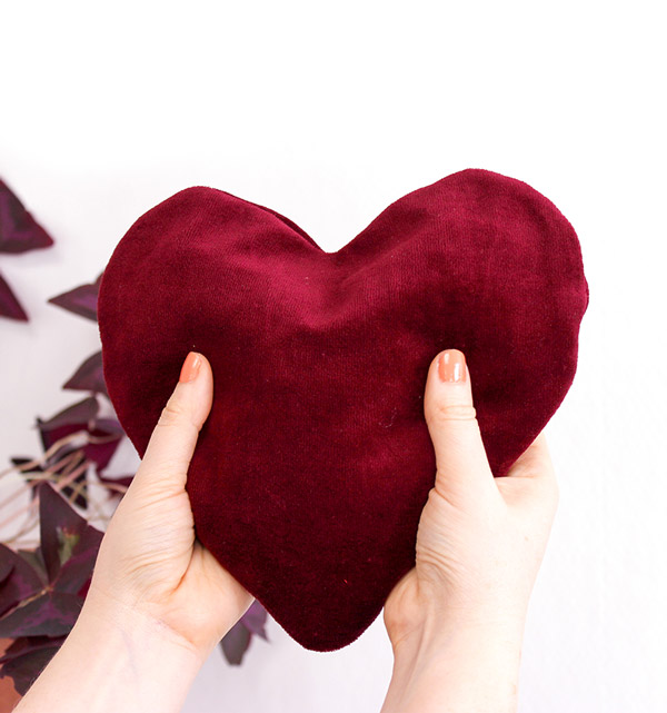 Diy Couture Bouillotte Seche Cœur En Velours Perles Co