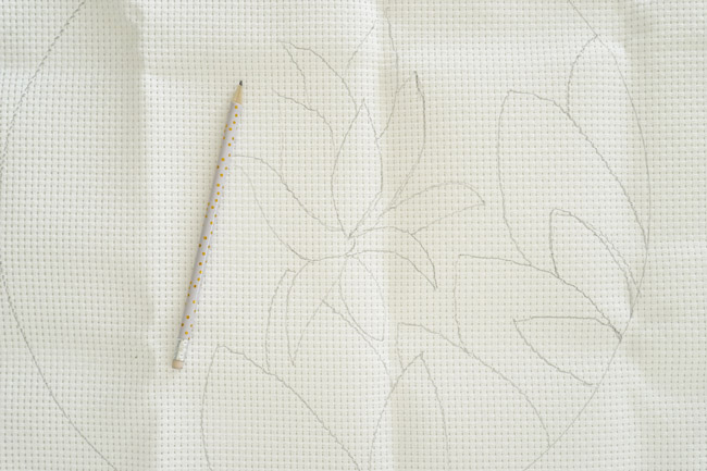 DIY Coussin en broderie magique punch needle par Julie Robert : Etape 2