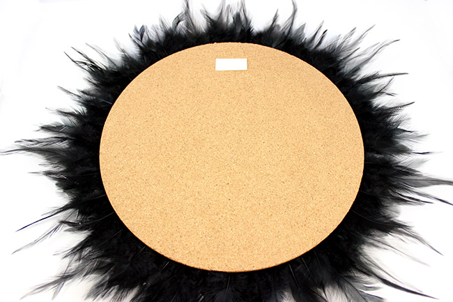 Miroir avec plumes et coquillages : Etape 5