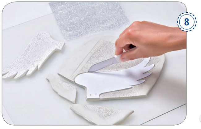 DIY déco noël ange en pâte FIMO Air : Etape 12