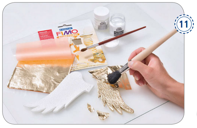 DIY déco noël ange en pâte FIMO Air : Etape 15