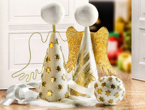 DIY déco noël ange en pâte FIMO Air