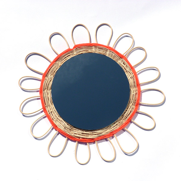 Diy Miroir En Rotin Perles Co