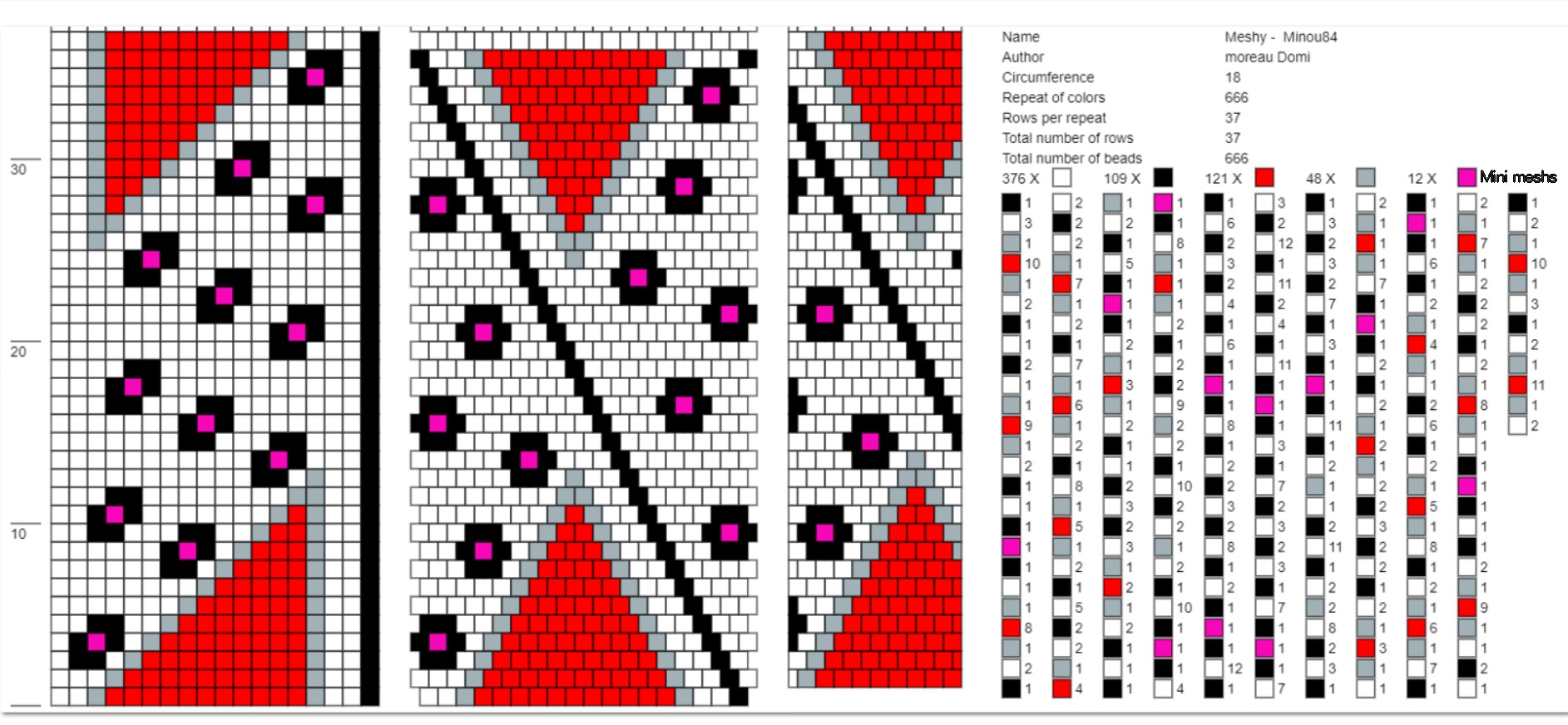 Collier spirale au crochet en mailles s&eacute;r&eacute;es avec des perles de rocailles Miyulo et des cristaux PureCrystal mini mesh