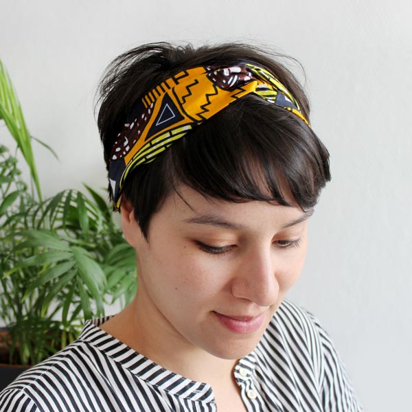 Diy Bandeau Turban En Wax Avec Elastique Perles Co
