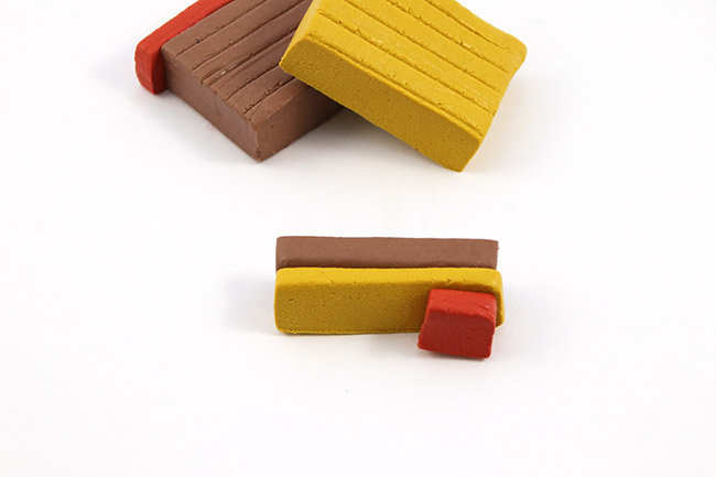 Bracelet tressé Fimo cuir : Etape 1