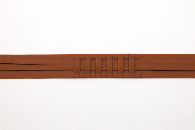 Bracelet tressé Fimo cuir : Etape 4