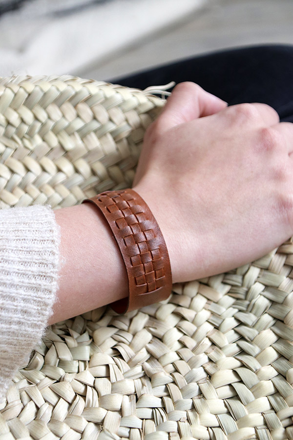 Schéma Bracelet tressé Fimo cuir