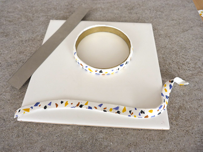 Bracelet terrazzo en pâte polymère : Etape 5 Bracelet terrazzo en pâte polymère : Etape 5
