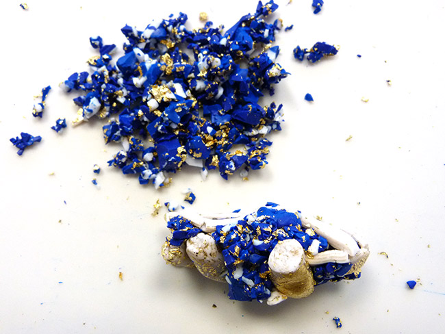 Bague imitation lapis-lazuli en pâte polymère PARDO : Etape 5 Bague imitation lapis-lazuli en pâte polymère PARDO : Etape 5