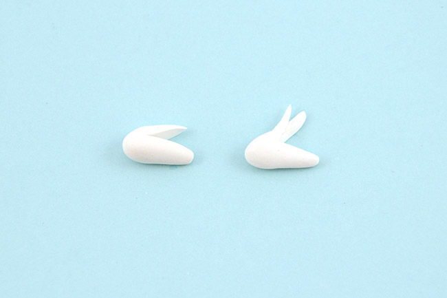 Créoles avec fleurs en pâte polymère : Etape 2