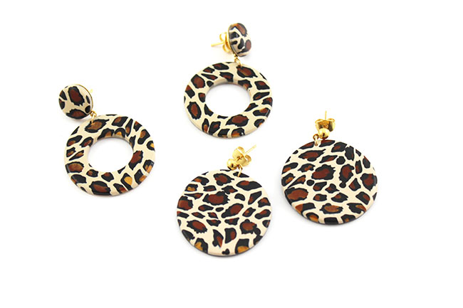 Boucles D'oreilles Léopard Et Cuir: Élégance Sauvage - I Mie Mani Créations