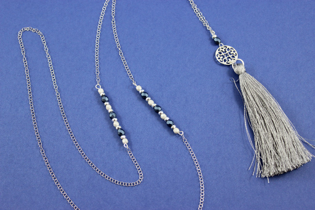 Sautoir intercalaire Rosace argent 925 Facettes de Bohème : Etape 5 Sautoir intercalaire Rosace argent 925 Facettes de Bohème : Etape 5