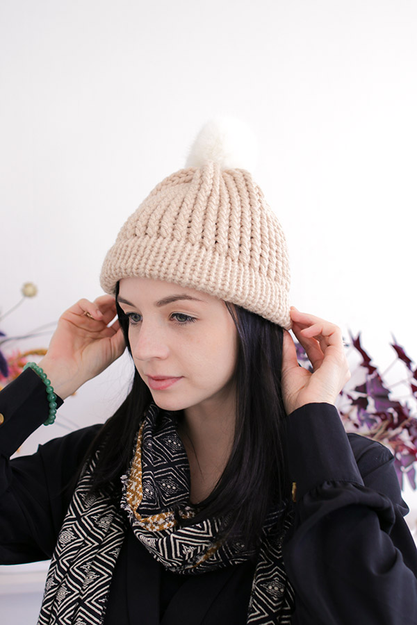 Diy Bonnet En Laine Au Tricotin Perles Co