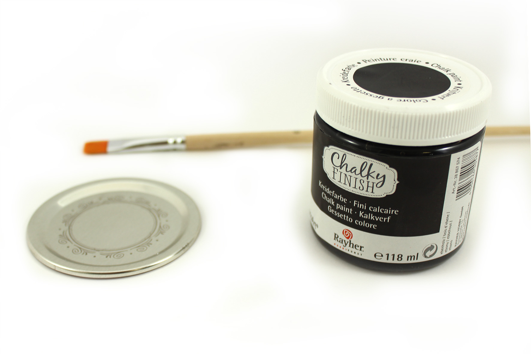 Bougie de Noel et marque-place Mason Jar avec peinture craie Chalky et étiquette kraft : Etape 4 Bougie de Noel et marque-place Mason Jar avec peinture craie Chalky et étiquette kraft : Etape 4