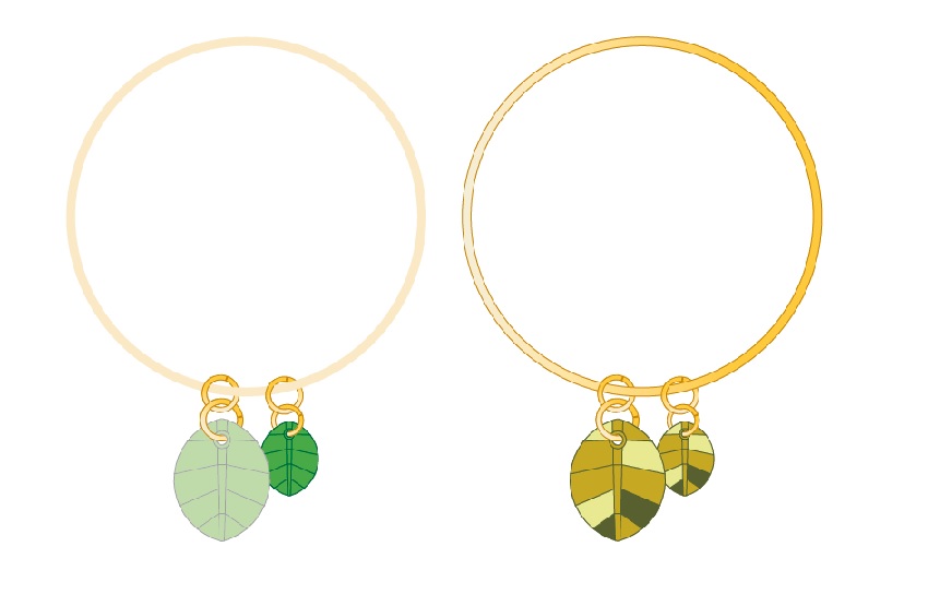 Bracelet doré avec pendentif en cristal Swarovski Pure Leaf et coquillage cauri : Etape 2