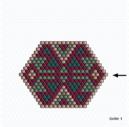 Boucles d'oreilles tissées en perles Miyuki Delicas style amérindien en Brick Stitch : Etape 1