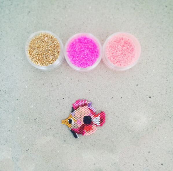 Tissage brick stitch poisson tropical Tissage brick stitch poisson tropical