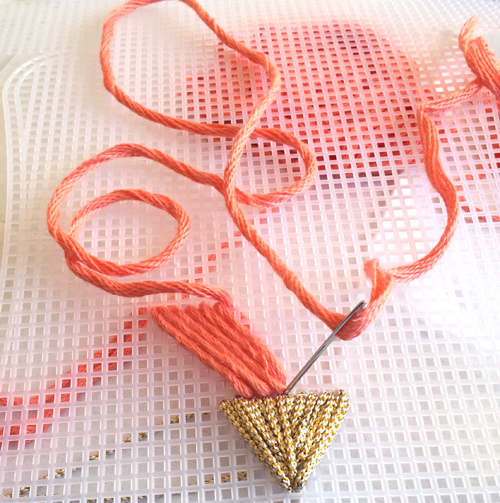 Pochette Canevas et laine Natura XL : Etape 2