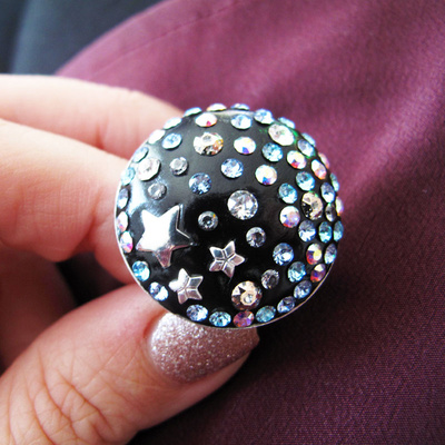 Bague Constellation Pâte Ceralun et Cabochons PureCrystal Bague Constellation Pâte Ceralun et Cabochons PureCrystal